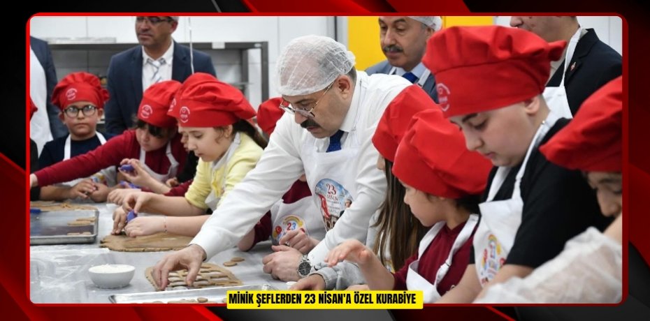 Minik şeflerden 23 Nisan'a özel kurabiye