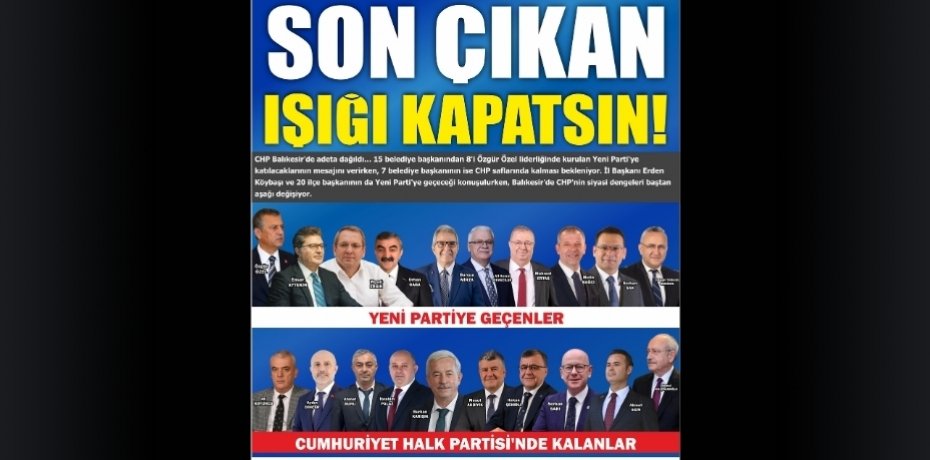 SON ÇIKAN IŞIĞI KAPATSIN!