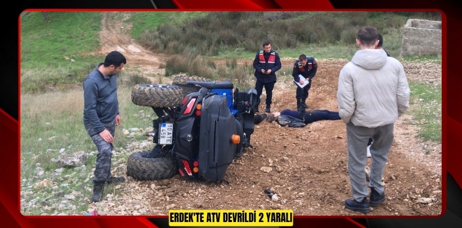Erdek'te ATV devrildi: 2 yaralı