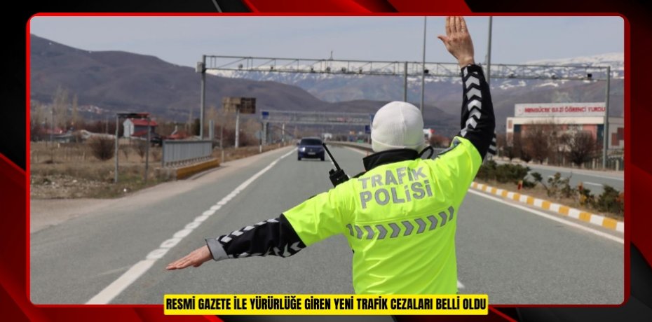 RESMİ GAZETE İLE YÜRÜRLÜĞE GİREN YENİ TRAFİK CEZALARI BELLİ OLDU